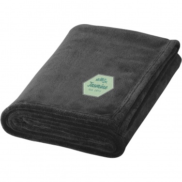 Logo trade corporate gifts image of: Bay extra soft coral fleece plaid blanket