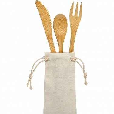 Logo trade advertising products image of: Celuk bamboo cutlery set