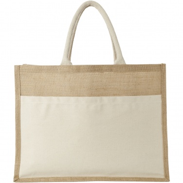 Logotrade promotional product picture of: Mumbay cotton pocket jute tote bag 18L