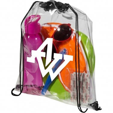 Logo trade promotional product photo of: Lancaster transparent drawstring bag 5L