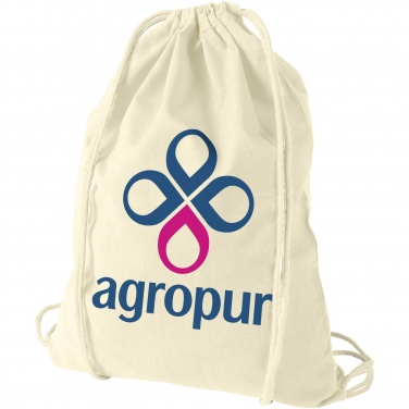 Logotrade promotional item image of: Oregon 100 g/m² cotton drawstring bag 5L