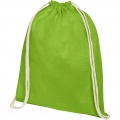 Oregon 100 g/m² cotton drawstring bag 5L, Lime