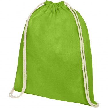 Logo trade advertising products image of: Oregon 100 g/m² cotton drawstring bag 5L