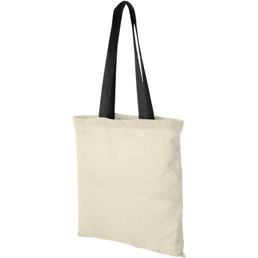 Logo trade promotional merchandise picture of: Nevada 100 g/m² cotton tote bag coloured handles 7L