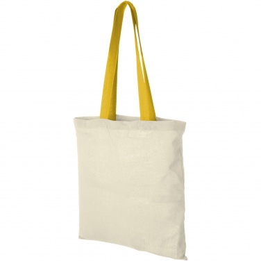 Logo trade promotional product photo of: Nevada 100 g/m² cotton tote bag coloured handles 7L