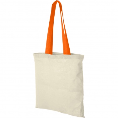 Logo trade corporate gifts image of: Nevada 100 g/m² cotton tote bag coloured handles 7L