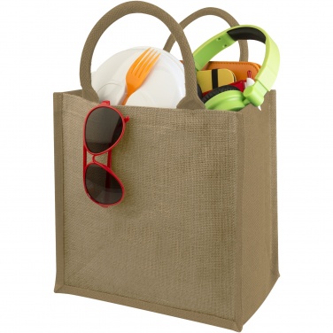 Logo trade promotional giveaways image of: Chennai jute tote bag 16L