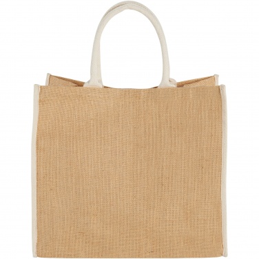 Logotrade promotional item image of: Harry coloured edge jute tote bag 25L