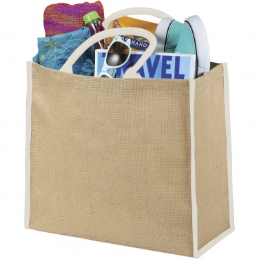 Logo trade promotional product photo of: Harry coloured edge jute tote bag 25L