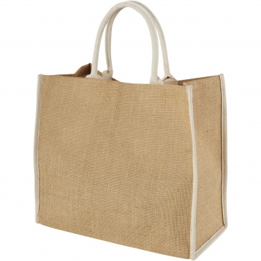 Logotrade promotional gift image of: Harry coloured edge jute tote bag 25L