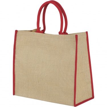 Logotrade promotional merchandise image of: Harry coloured edge jute tote bag 25L