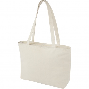 Logotrade promotional product picture of: Ningbo 320 g/m² zippered cotton tote bag 15L