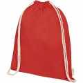 Orissa 100 g/m² organic cotton drawstring bag 5L, Red