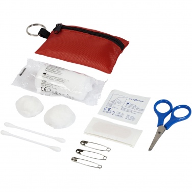 Logo trade promotional products picture of: Valdemar 16-piece first aid keyring pouch