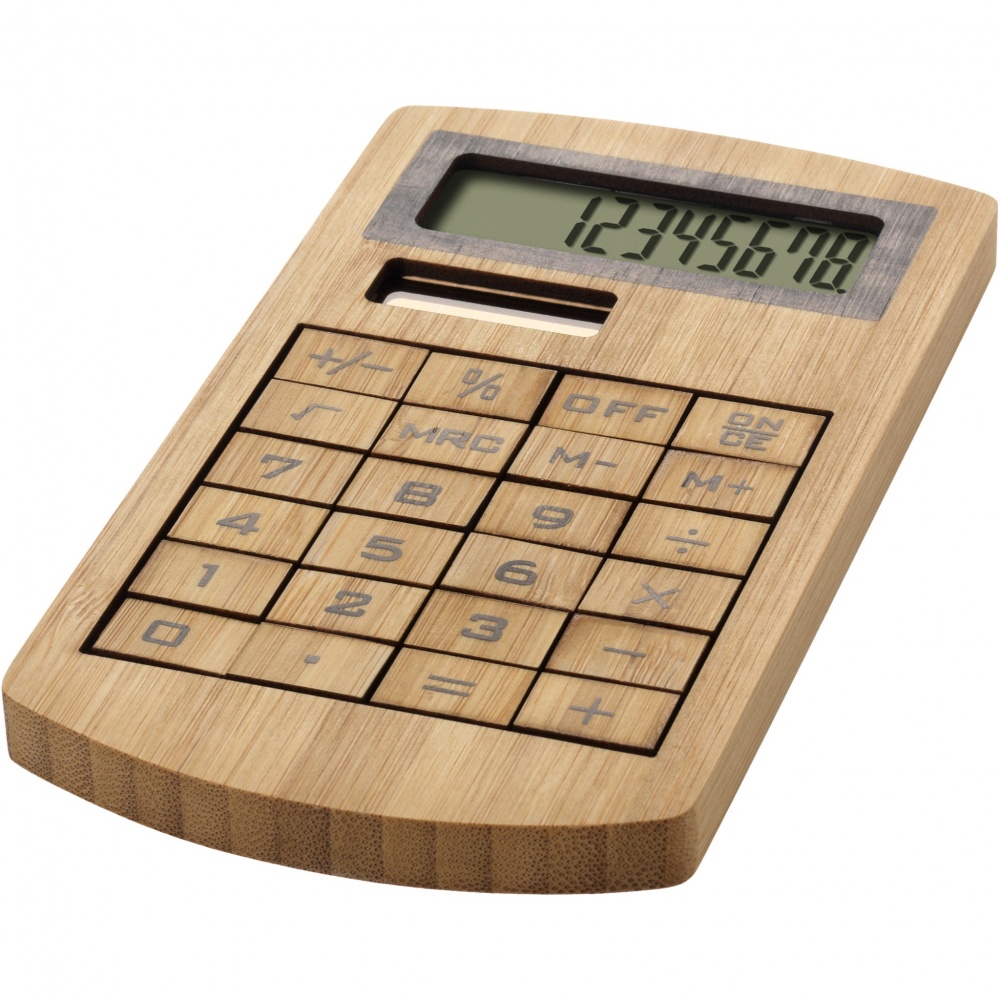 Logo trade promotional giveaways picture of: Eugene calculator made of bamboo