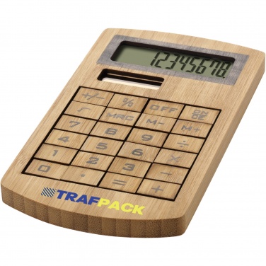 Logo trade promotional items image of: Eugene calculator made of bamboo