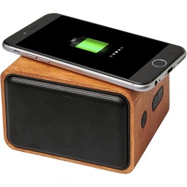 Logotrade promotional gifts photo of: Wooden 3W speaker with wireless charging pad