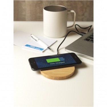 Logotrade promotional product picture of: Essence 5W bamboo wireless charging pad