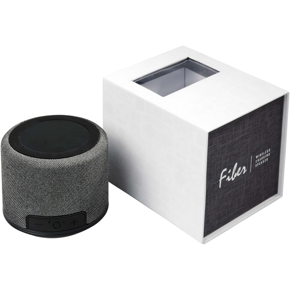 Logo trade advertising products picture of: Fiber 3W wireless charging Bluetooth® speaker