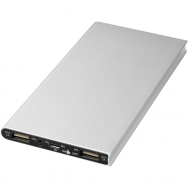 Logo trade promotional merchandise photo of: Plate 8000 mAh aluminium power bank