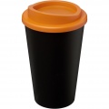 Americano® 350 ml insulated tumbler, Solid black / Orange