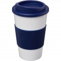 Americano® 350 ml insulated tumbler with grip, White / Blue