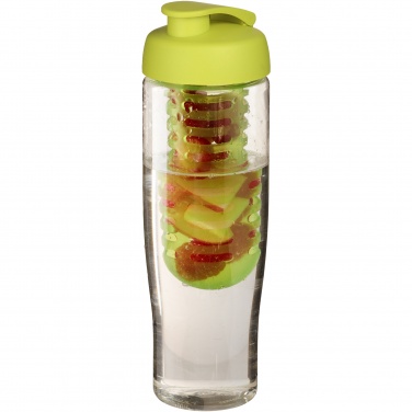 Logo trade business gifts image of: H2O Active® Tempo 700 ml flip lid sport bottle & infuser