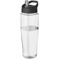 H2O Active® Tempo 700 ml spout lid sport bottle, Transparent / Solid black