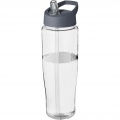 H2O Active® Tempo 700 ml spout lid sport bottle, Transparent / Storm grey