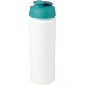 Baseline® Plus grip 750 ml flip lid sport bottle, White / Aqua