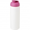 Baseline® Plus grip 750 ml flip lid sport bottle, White / Pink