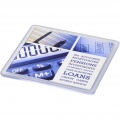 Ellison square plastic coaster with paper insert, Transparent clear