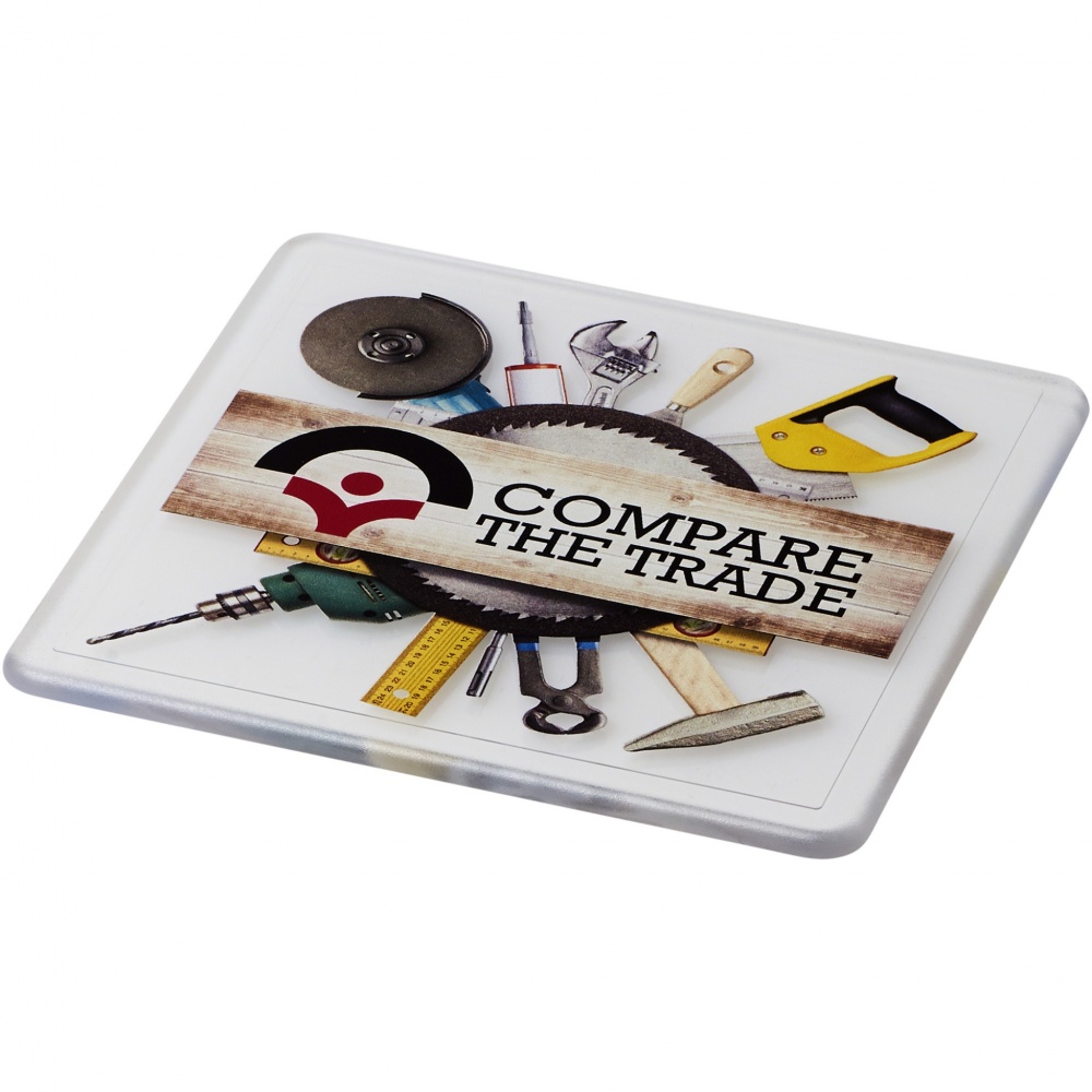 Logo trade promotional items picture of: Renzo square plastic coaster