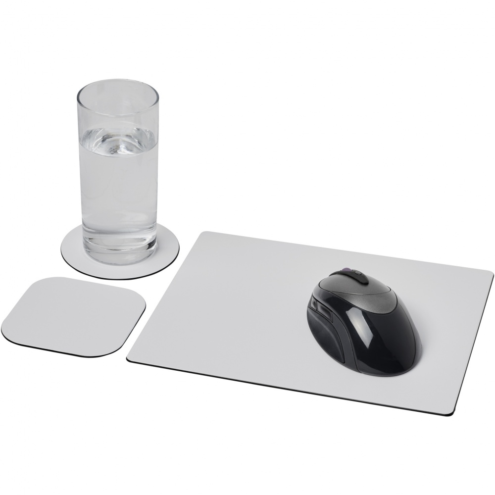 Logotrade promotional items photo of: Brite-Mat® mouse mat and coaster set combo 1