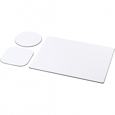 Logo trade business gifts image of: Brite-Mat® mouse mat and coaster set combo 1