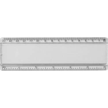 Logotrade promotional item image of: Ellison 15 cm plastic insert ruler