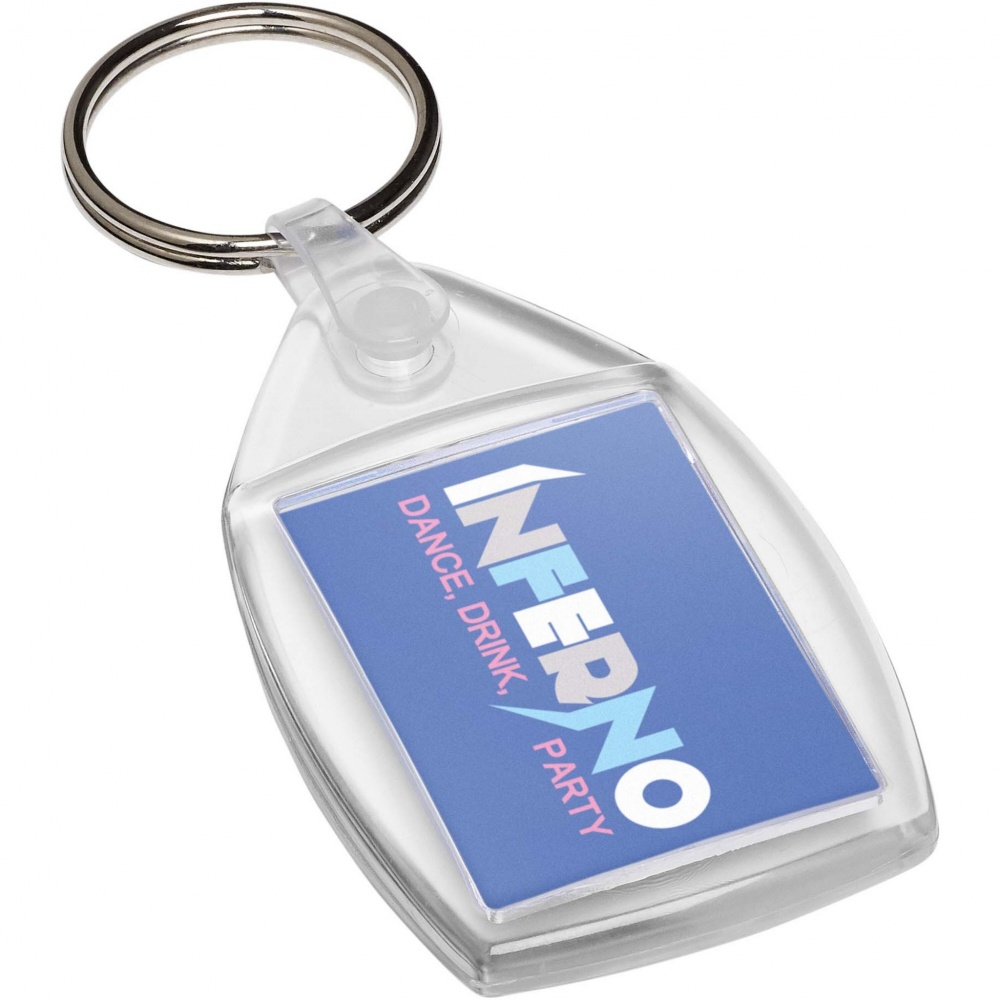 Logo trade promotional merchandise image of: Lita P6 keychain with plastic clip