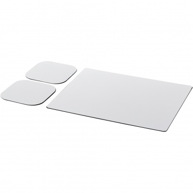 Logo trade promotional merchandise photo of: Brite-Mat® mouse mat and coaster set combo 3