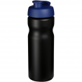 Baseline® Plus 650 ml flip lid sport bottle, Solid black / Blue