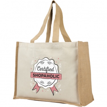 Logo trade advertising product photo of: Varai 320 g/m² canvas and jute shopping tote bag 23L