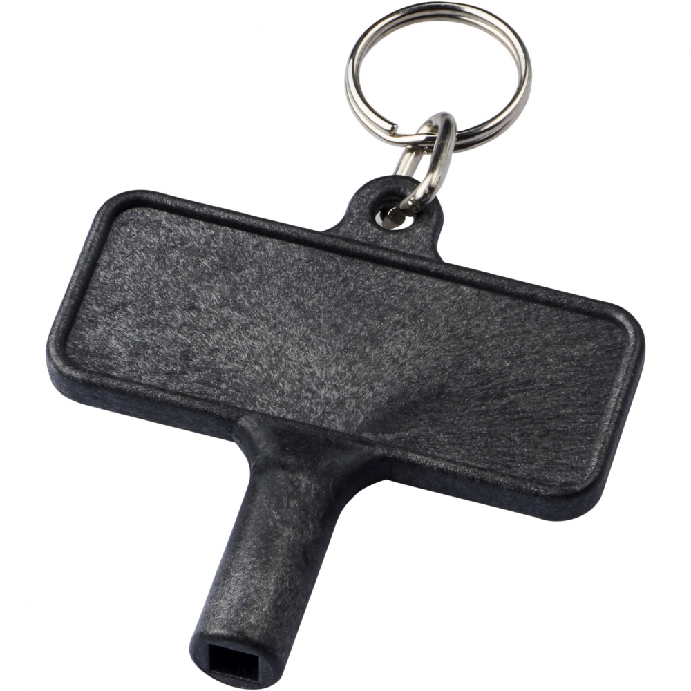 Logo trade promotional giveaways image of: Largo plastic radiator key with keychain