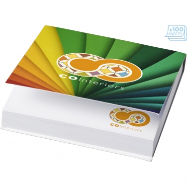 Logo trade business gift photo of: Sticky-Mate® soft cover squared sticky notes 75x75mm