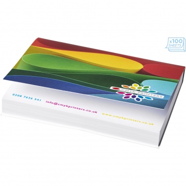 Logo trade promotional gifts image of: Sticky-Mate® A7 soft cover sticky notes 100x75mm