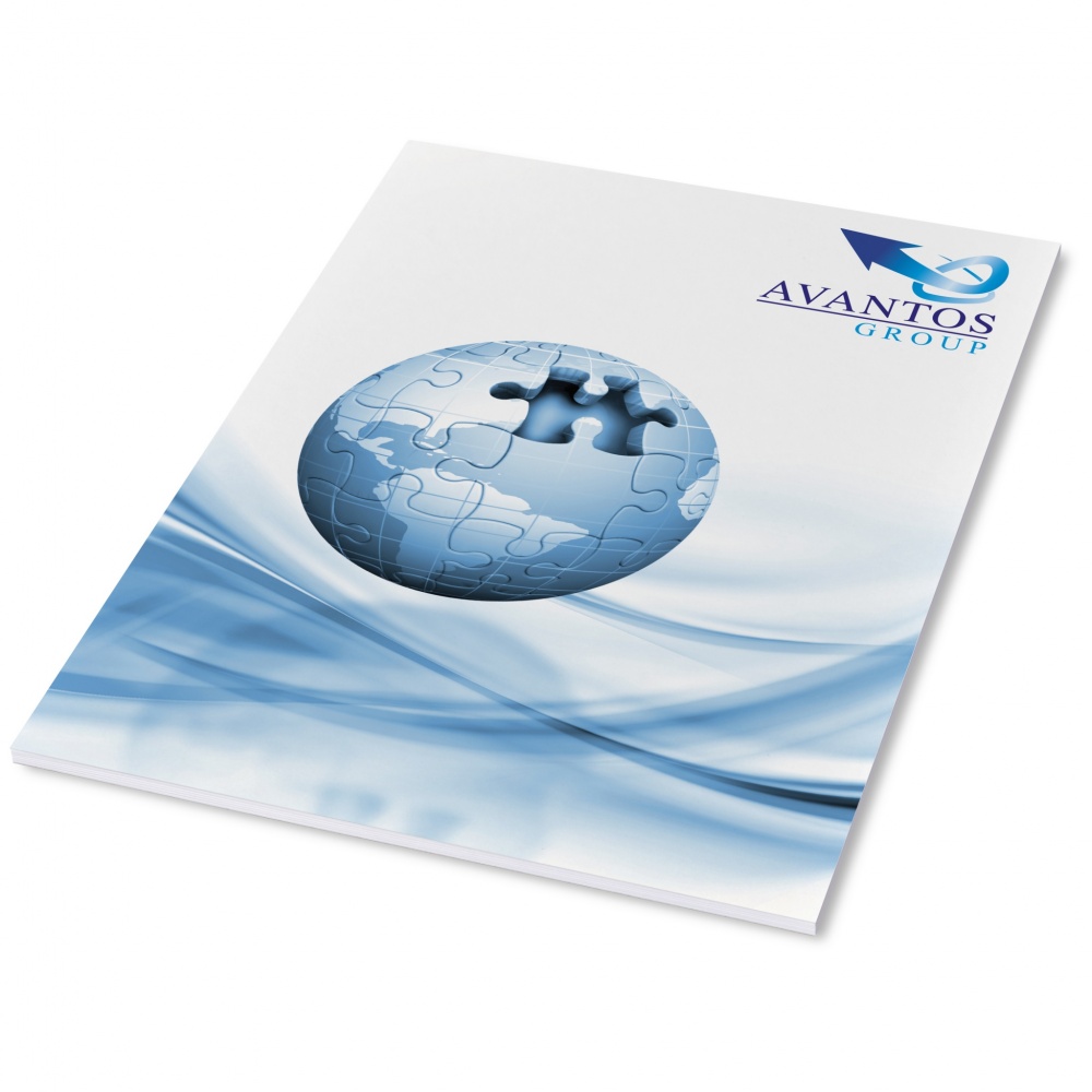 Logo trade promotional giveaways image of: Desk-Mate® A4 notepad wrap over cover