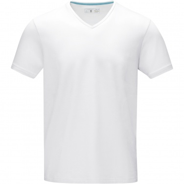 Logo trade corporate gift photo of: Kawartha short sleeve men's organic V-neck t-shirt