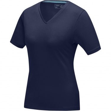 Logo trade corporate gifts picture of: Kawartha short sleeve women's organic V-neck t-shirt