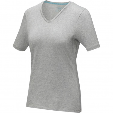 Logotrade promotional item image of: Kawartha short sleeve women's organic V-neck t-shirt