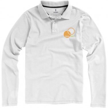 Logo trade promotional giveaway photo of: Oakville long sleeve men's polo