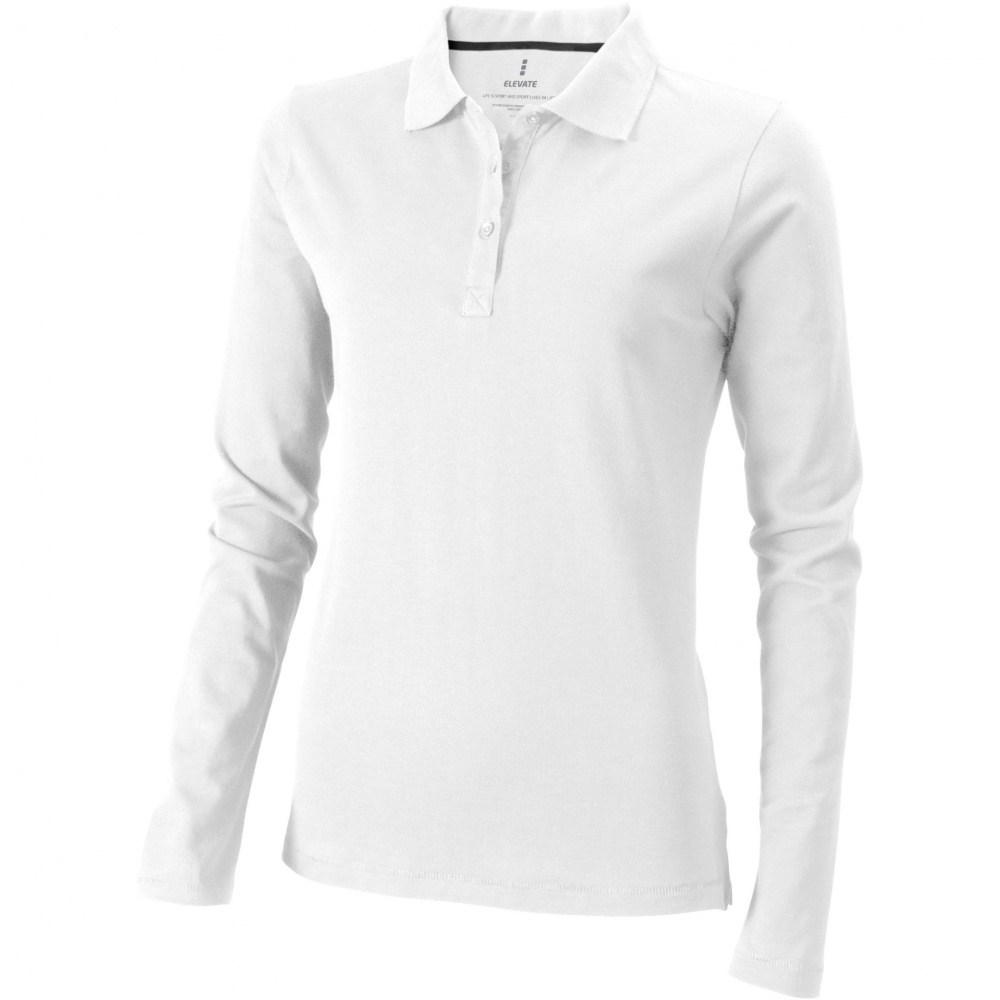 Logo trade business gifts image of: Oakville long sleeve women's polo