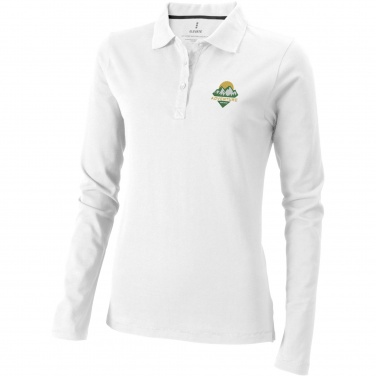 Logo trade advertising products image of: Oakville long sleeve women's polo